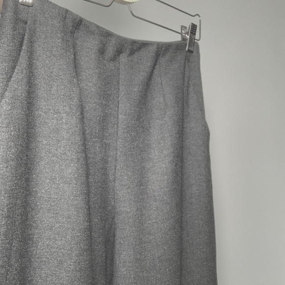 Fendi Wool Graphite Jacket High Rise Wide Leg Pants Suite Size M - Picture 9 of 11